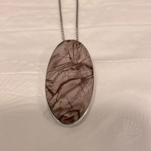 Agate Pendent with Italian Silver Chain